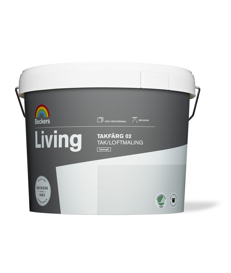 Takfärg living 02 vit 3l