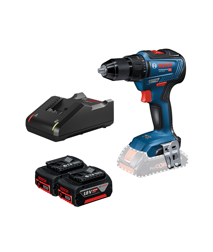 Skruvdragare Bosch GSR 18V-55 2x5ah