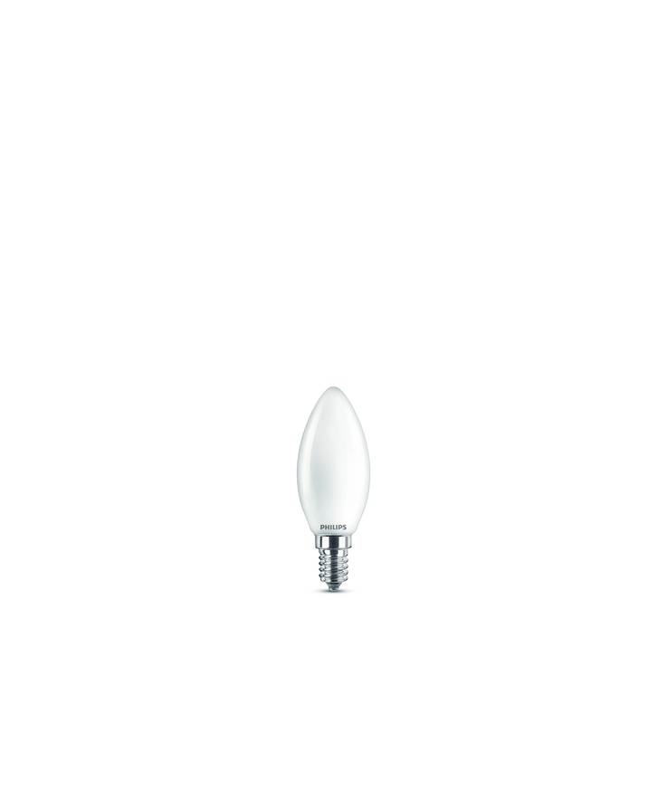 Philips led kron 25w e14 Varmvit frostad glas a+