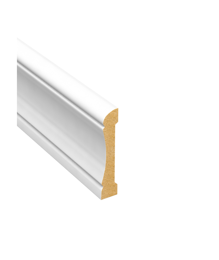 Golvsockel vit allmoge 12x60mm 240cm