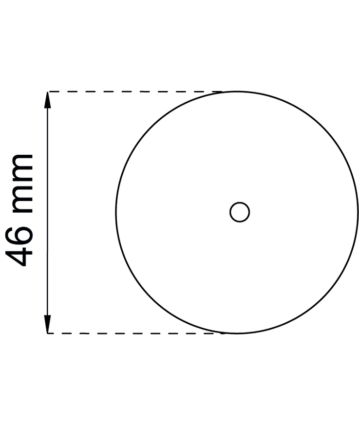 Täckplåt 752 vit d46mm 2st