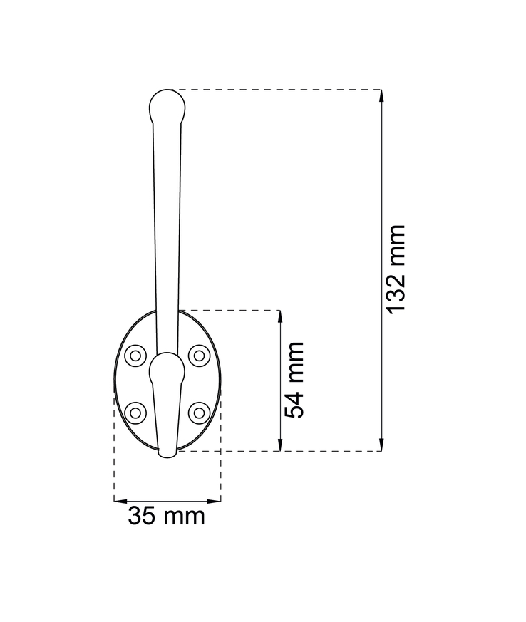 Krok solid smide 132mm