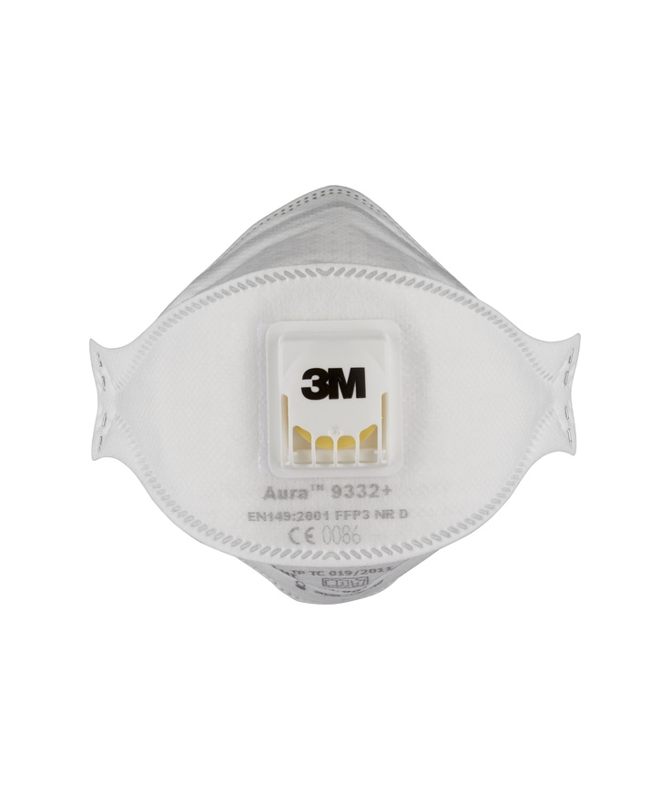 Andningsskydd 9332 +aura ffp3 Med ventil