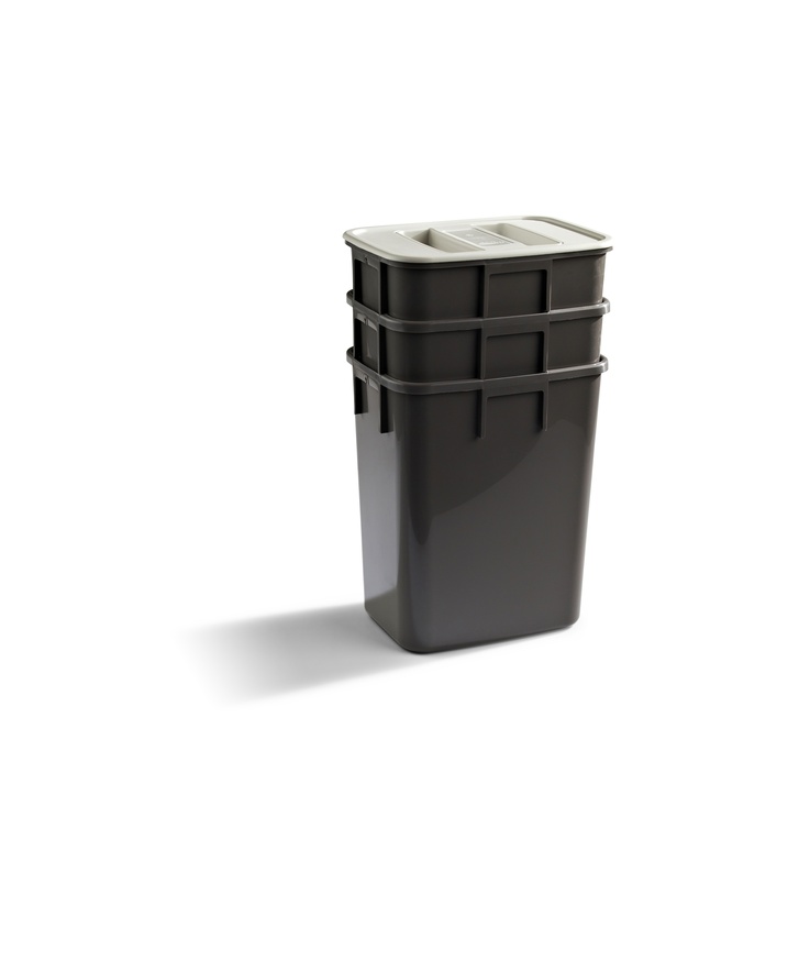 Källsorteringssats n.plast grå