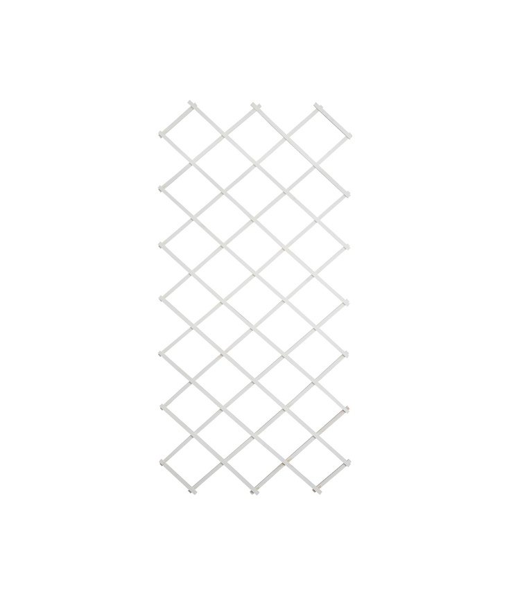 Träspalje nyby rak vit 200x100cm