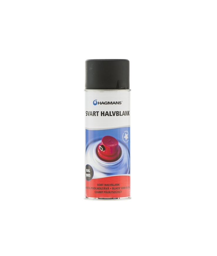 Sprayfärg hagmans Svart halvblank 400ml