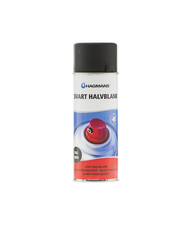 Sprayfärg hagmans Svart halvblank 400ml