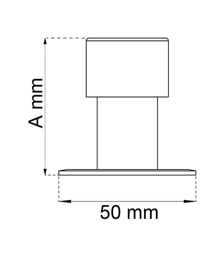 Dörrstopp 2893 svart 75mm sb