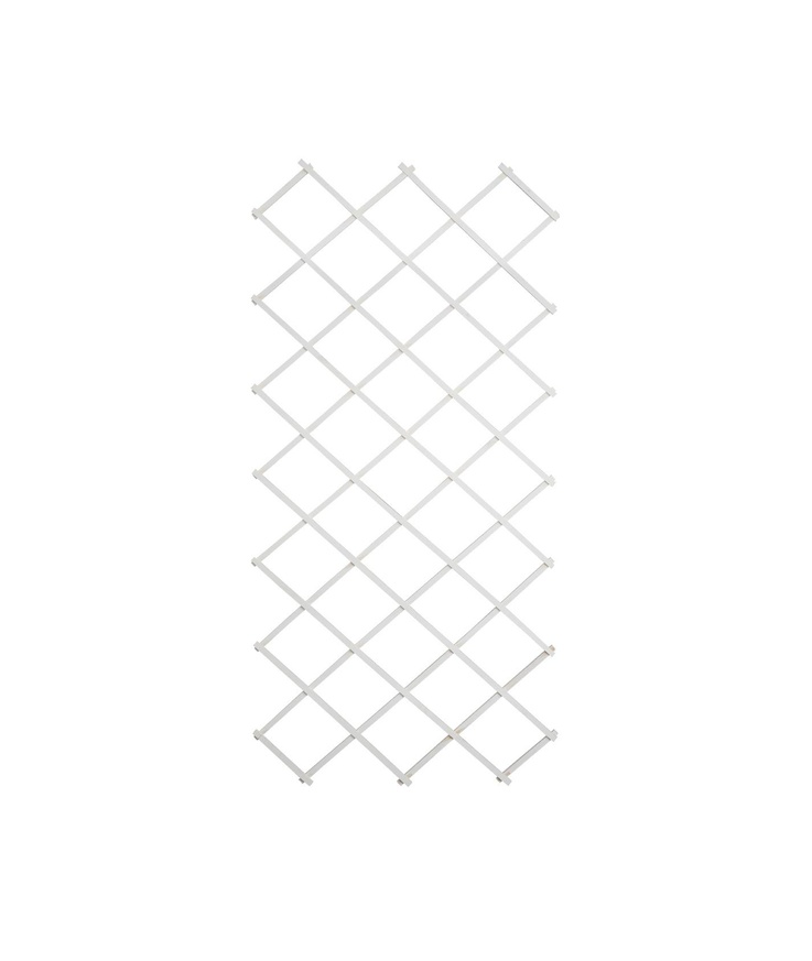 Träspalje nyby rak vit 200x100cm