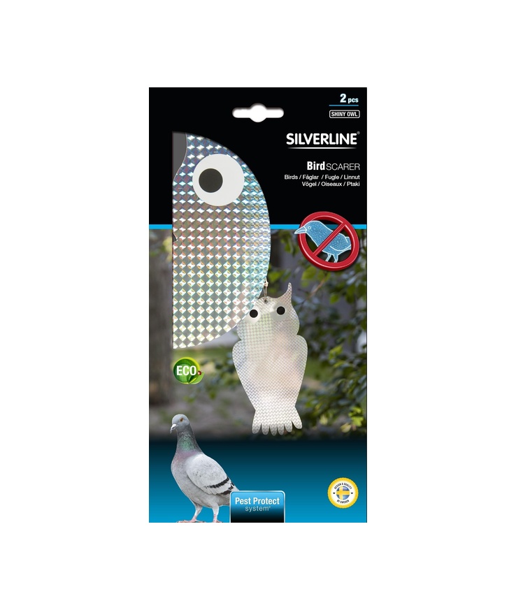 Fågelskrämma reflex shiny owl Uggla silverline