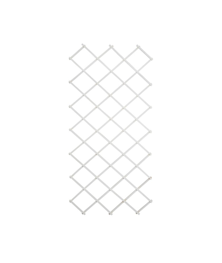 Träspalje nyby rak vit 200x100cm