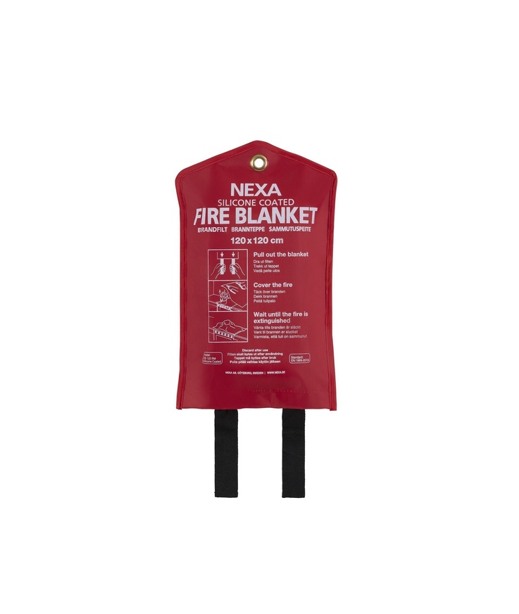 Brandfilt silikon röd fb-120 r 120x120cm