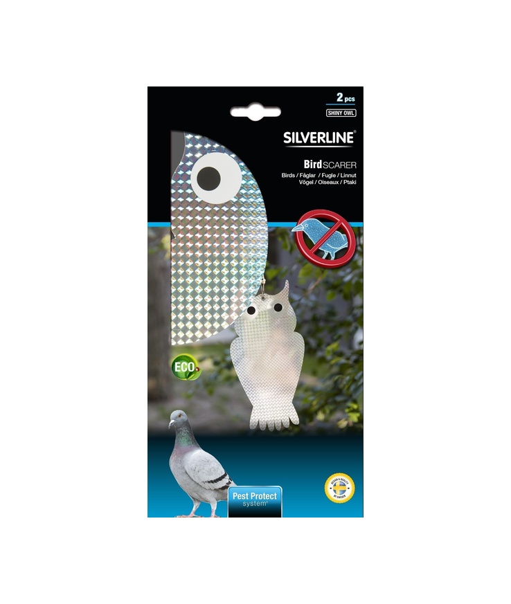 Fågelskrämma reflex shiny owl Uggla silverline