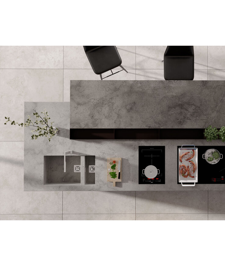 Bänkskiva laminat grå betong 2550x635x30mm