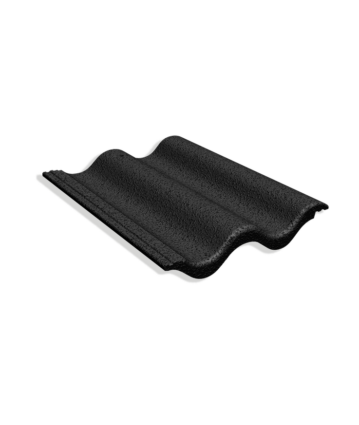 Takpanna palema bender betong 2-kupig struktur svart