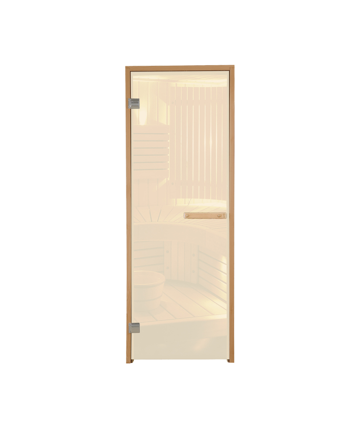 Bastudörr al frostat glas 8mm 7x21