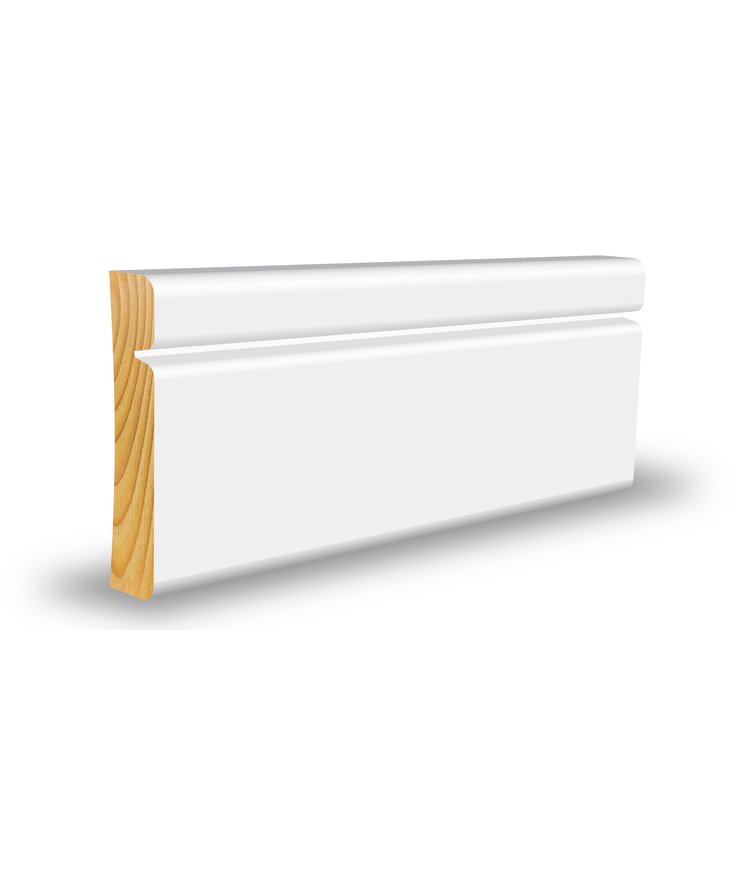 Golvlist ventilerad furu vit 14x69x4200mm