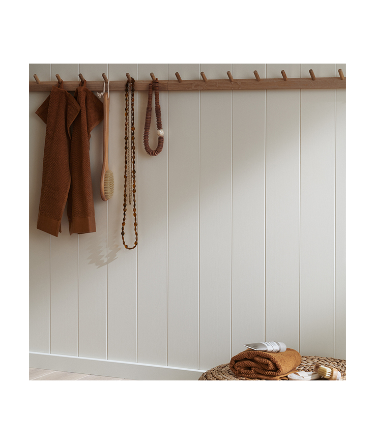 Väggpanel regina linje dekor Vit mdf 6x2435x620