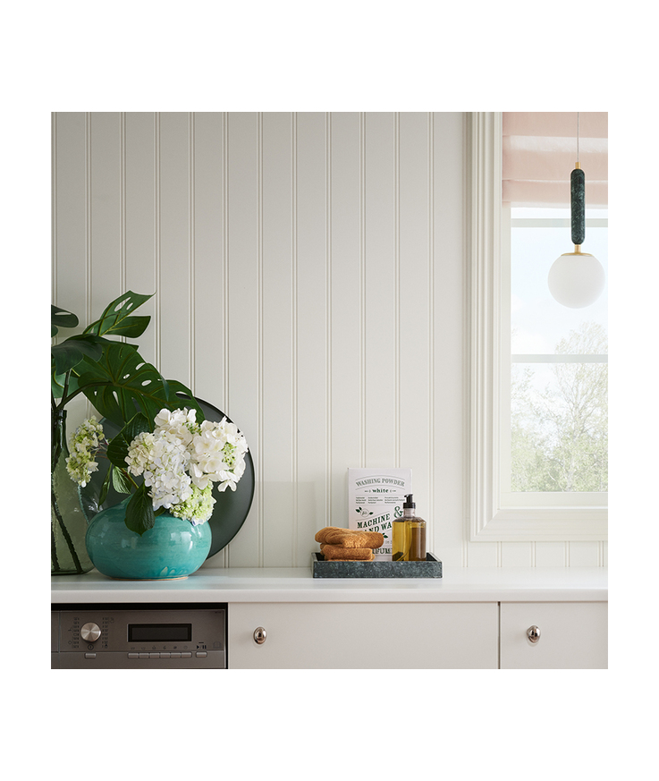 Väggpanel regina pärlspont Dekor vit mdf 6x2435x620