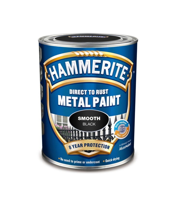 Metallfärg smooth finish black Hammerite metall