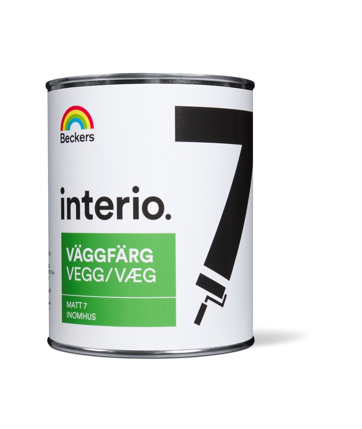 Väggfärg interio 7 vit 1l