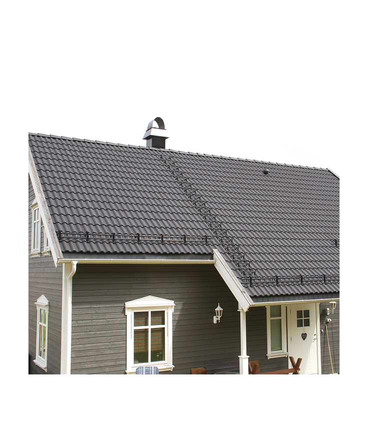 Takpanna palema bender betong 2-kupig struktur svart