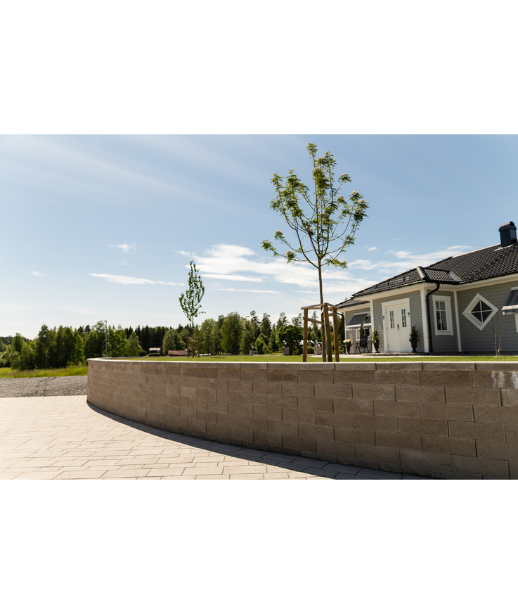 Mur brilliant trapp naturgrå 400x450x150mm