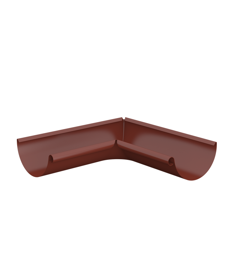 Rännvinkel rvi inner halvrund Tegelröd 742 125mm 90gr