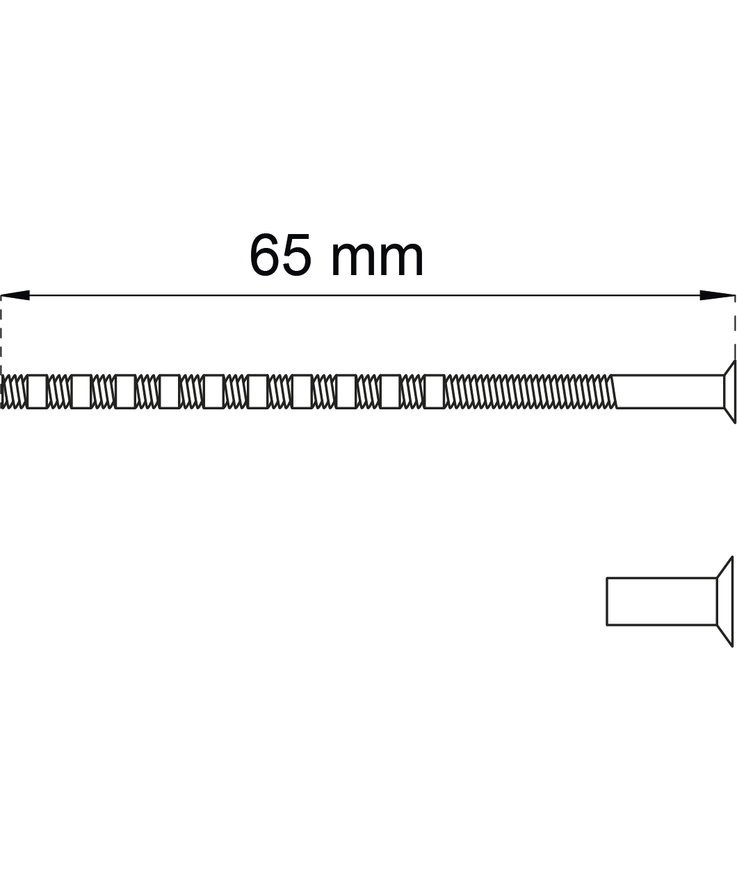 Skruv m nippel 10 mäss m4x65mm 2st