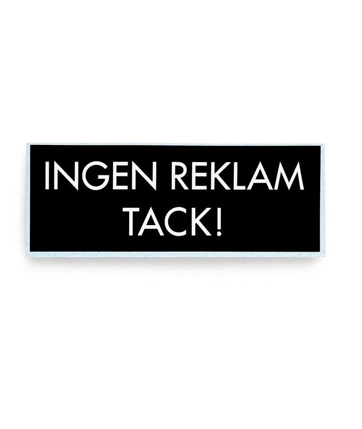 Dekal 797 ingen reklam svart 35x94mm