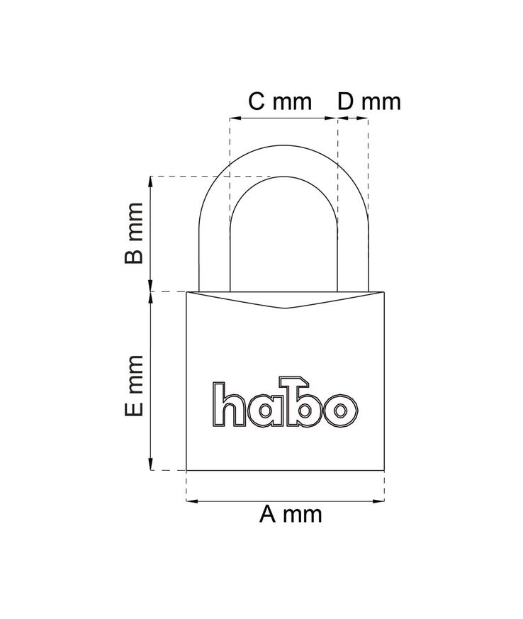 Hänglås 402-40 mäss