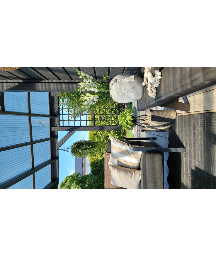 Plasttak korrugerad gop suntuf 76/18 rök 4000x1260mm