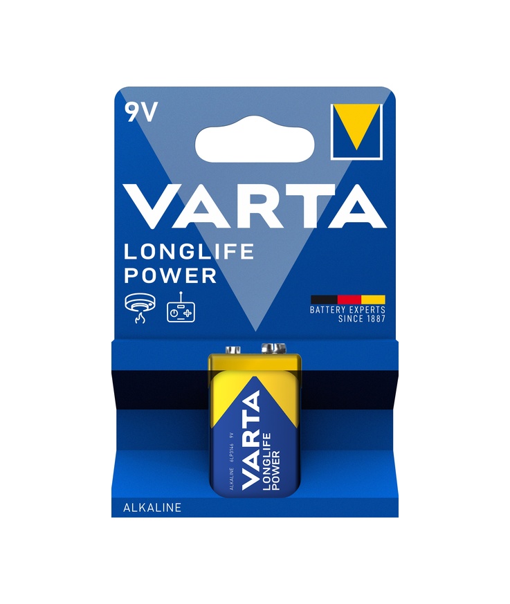 Batteri longlife power 9v Scand bli 1