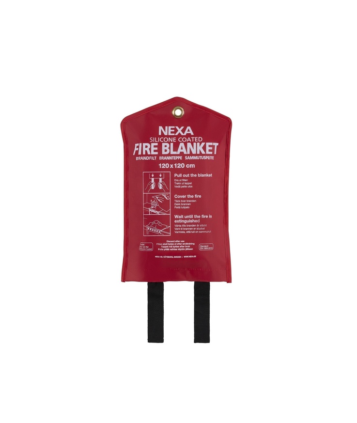 Brandfilt silikon röd fb-120 r 120x120cm