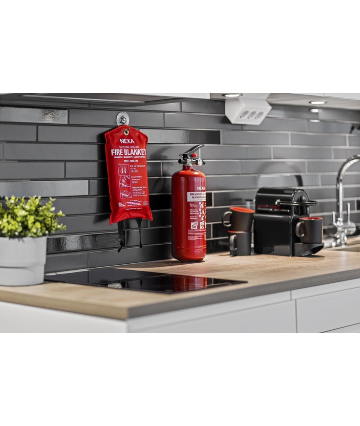 Brandfilt silikon röd fb-120 r 120x120cm