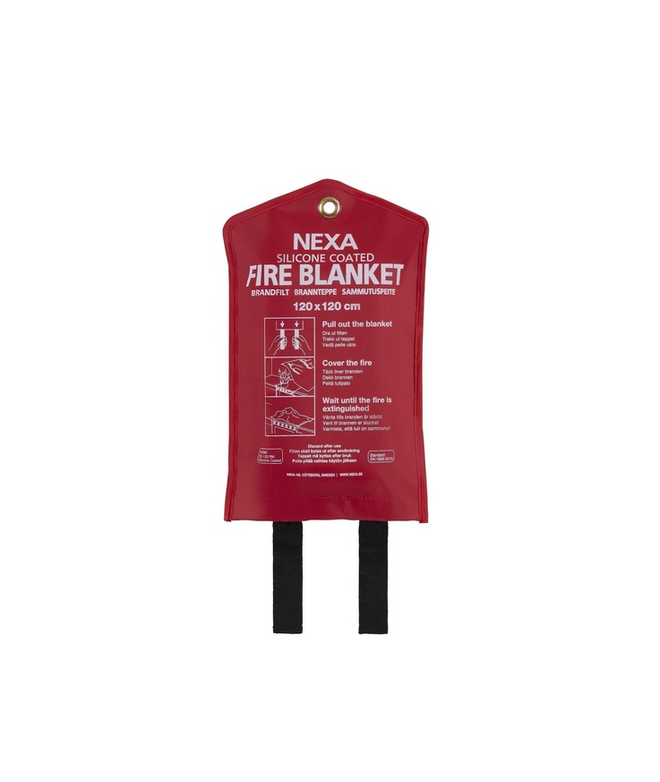 Brandfilt silikon röd fb-120 r 120x120cm