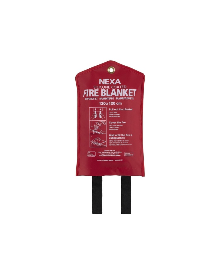 Brandfilt silikon röd fb-120 r 120x120cm