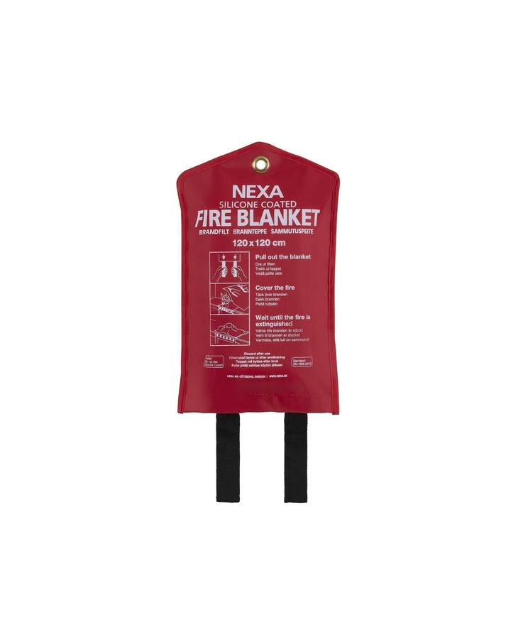 Brandfilt silikon röd fb-120 r 120x120cm