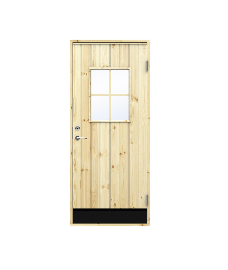 Kallförrådsdörr i30g obeh furu 09x19 hö klarglas