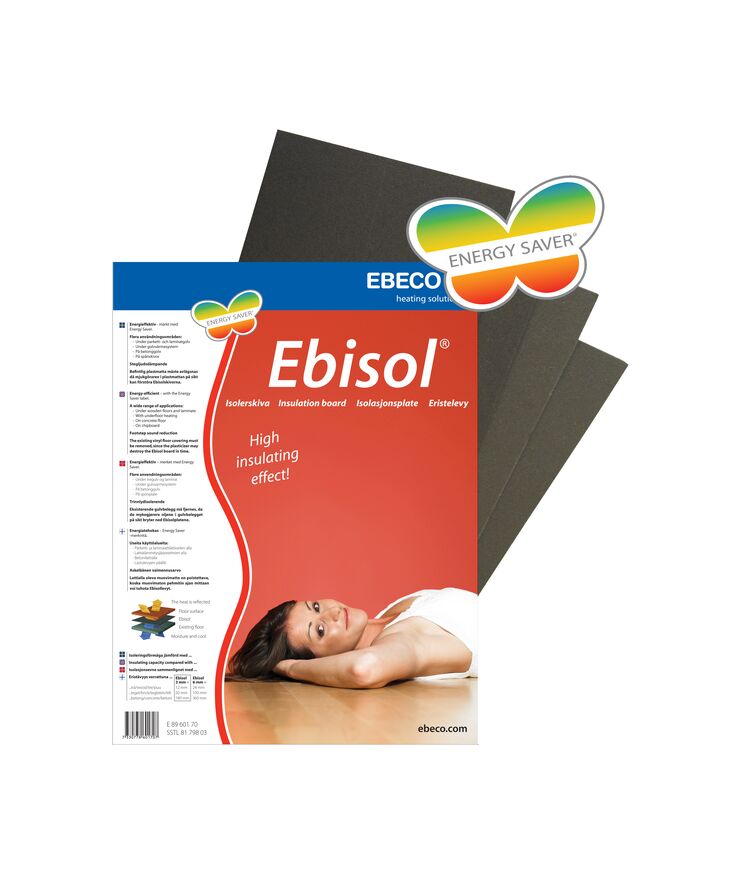 Isolerskiva 6 golvvärme ebisol 6mm 6m2 ebeco 10pac