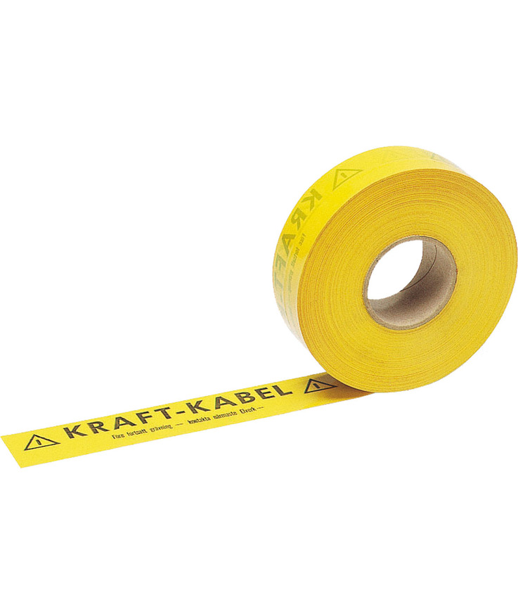 Markeringsband mbn gul 125mm Kraftkabel 250m