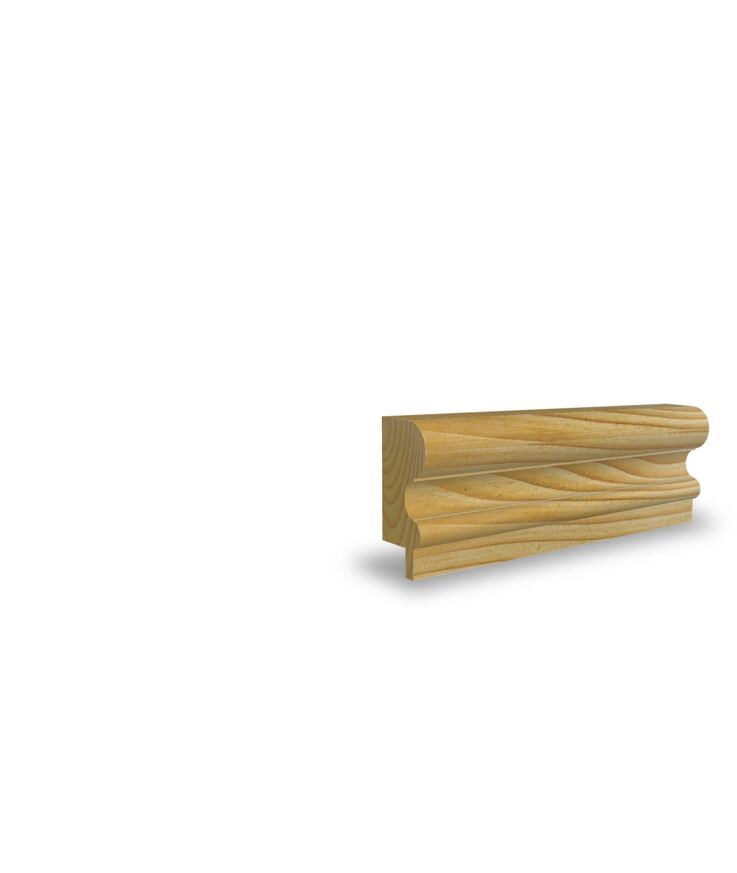 Bröstlist cw605 furu obh 27x55mm