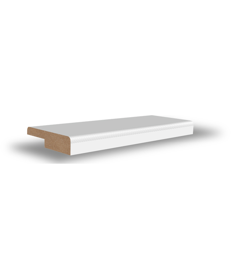 Fönstersmyg m fals mdf vit 18x45x2440mm