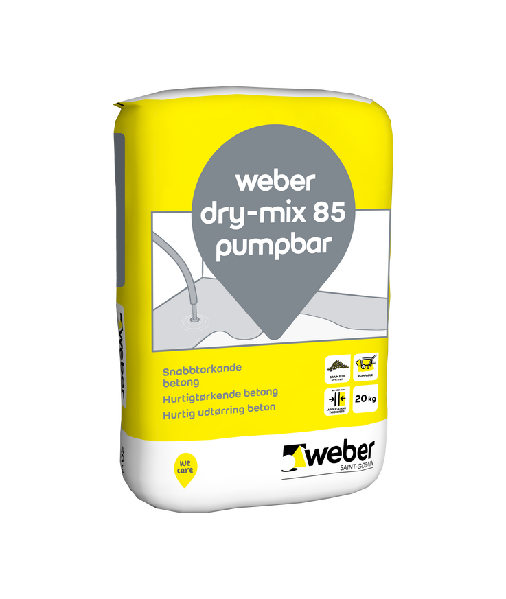 Betong dry-mix 85 pumpbar gs Snabbtorkande 20kg