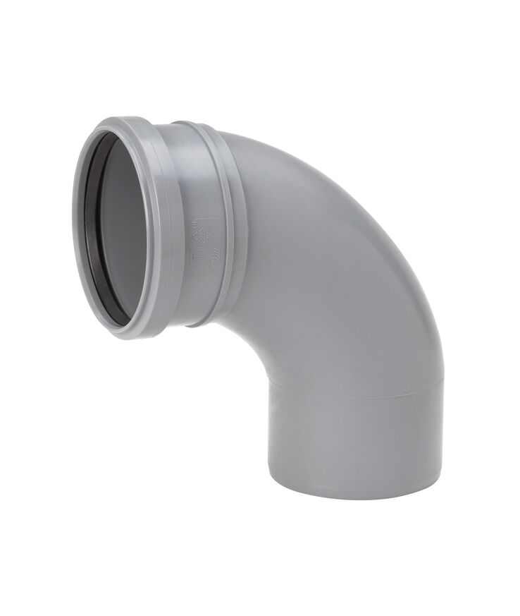 Böj lång pp inomhus 1 muff Svängd uponor 110x88,5gr