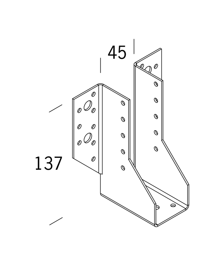 Balksko joma 2x45x137mm