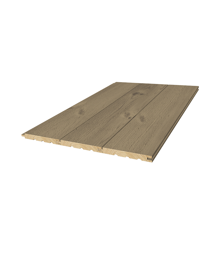 Panel rough betsad väderbiten Grå ändspont 14x120x4500 8st