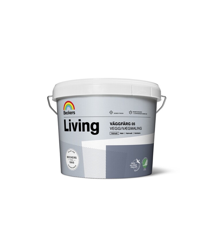 Väggfärg living 5 vit/bas a 9l