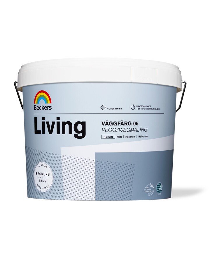 Väggfärg living 5 vit/bas a 9l