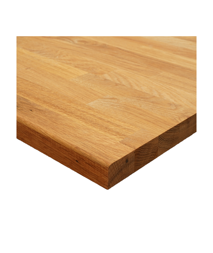 Bänkskiva massiv ek oljad Rund framkant ekon 40x610x3000